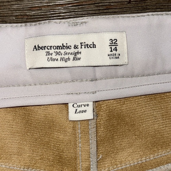 Abercrombie & Fitch The 90s Straight Ultra High Rise Pant Silver Metallic - Picture 7 of 12